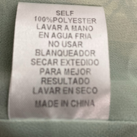 Isalis Green Cream Coquette Romantic Floral Ruffle Genuine Wrap Dress Size M - Picture 10 of 10